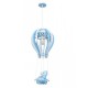 Παιδικό Φωτιστικό Γαλάζιο Αεροστατο με κρεμαστό Αρκουδάκι 1xE27 - MiLagro