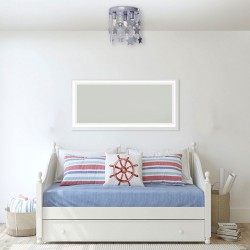 Παιδικό Φωτιστικό Οροφής STAR 3-φωτο Γκρι με Αστέρια και Κρύσταλλα - MiLagro