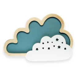 Παιδικό Φωτιστικό LED Ξύλινη Απλίκα Τοίχου CLOUD 8W Συννεφάκι - MiLagro