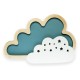 Παιδικό Φωτιστικό LED Ξύλινη Απλίκα Τοίχου CLOUD 8W Συννεφάκι - MiLagro