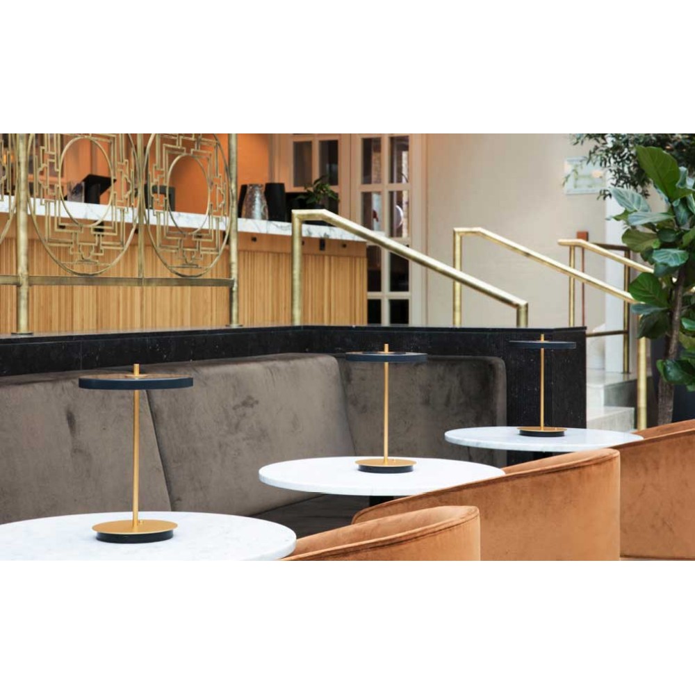 LED Πορτατίφ Μπαταρίας Επαναφορτιζόμενο Asteria Move Black Dimmable by UMAGE