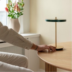 LED Πορτατίφ Μπαταρίας Επαναφορτιζόμενο Asteria Move Forest Green Dimmable by UMAGE