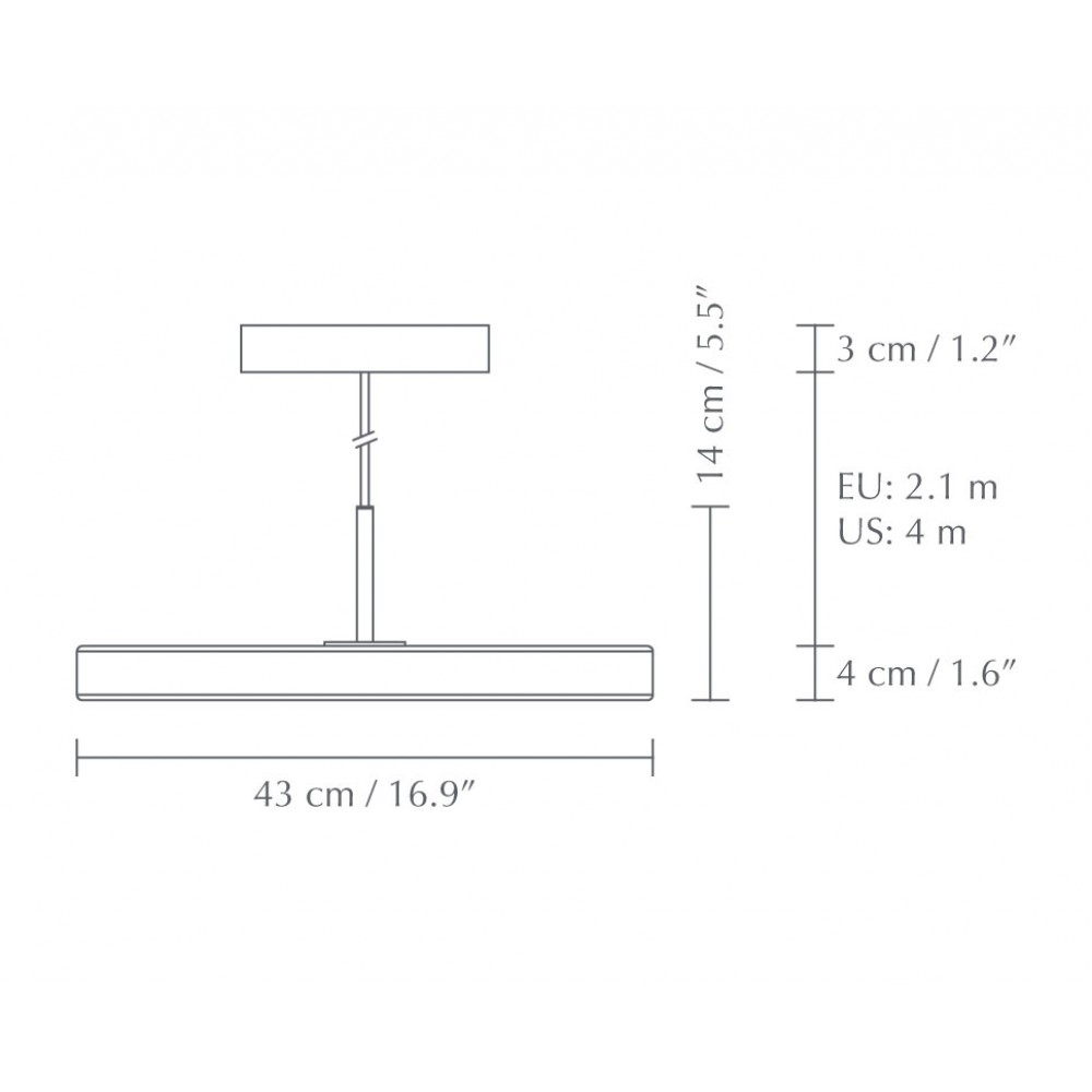Κρεμαστό Φωτιστικό LED Asteria Anthracite 17W G43cm by UMAGE