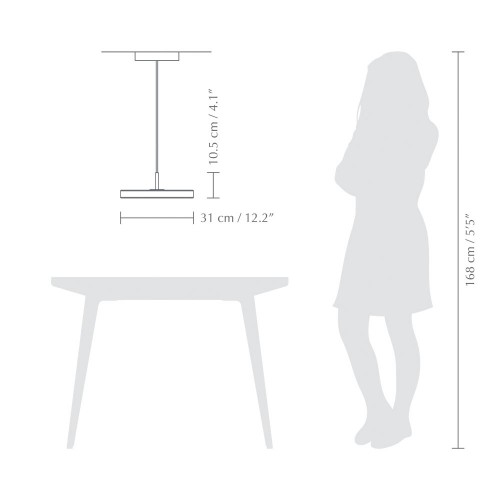 Κρεμαστό Φωτιστικό LED Asteria Mini Nuance Orange 14W Φ31cm Dimmable by UMAGE