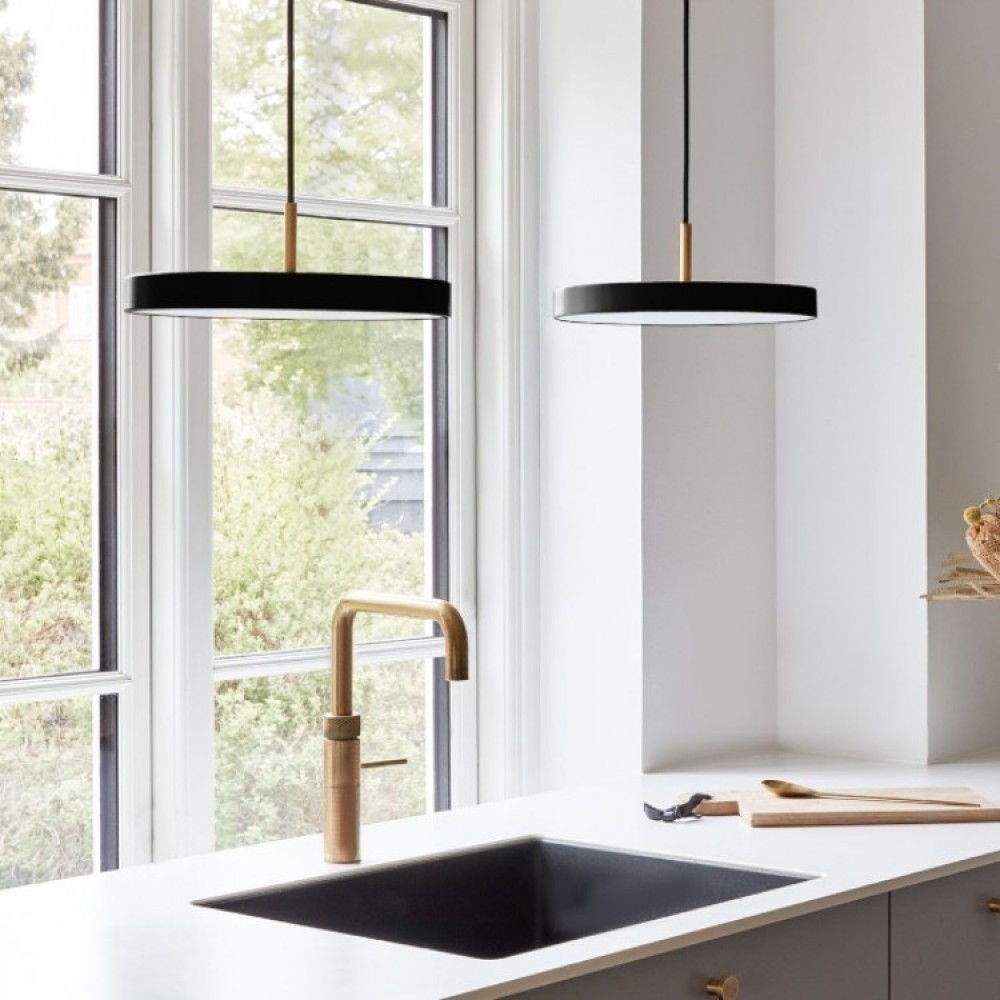 Κρεμαστό Φωτιστικό LED Asteria Mini Black 14W Φ31cm Dimmable by UMAGE