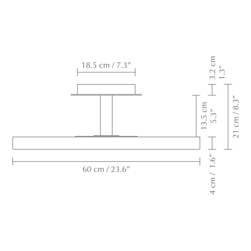 Φωτιστικό Οροφής LED Asteria Up Pearl White 37W Φ60cm Dimmable by UMAGE