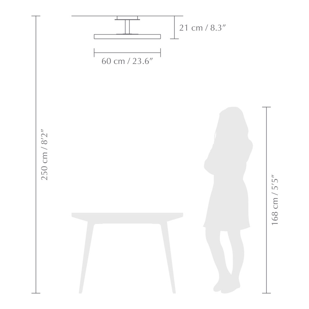 Φωτιστικό Οροφής LED Asteria Up Pearl White 37W Φ60cm Dimmable by UMAGE