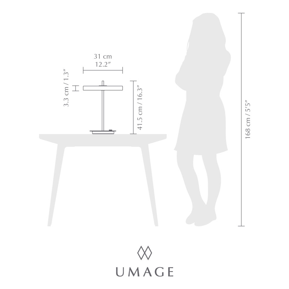 LED Πορτατίφ Asteria Table Νuance Μist 13W Φ31cm Dimmable by UMAGE