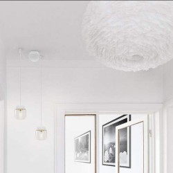 Ροζέτα Σιλικόνης Λευκή Στρογγυλή Cannonball Για 2 Κρεμαστά Φωτιστικά - Cluster 2 by UMAGE