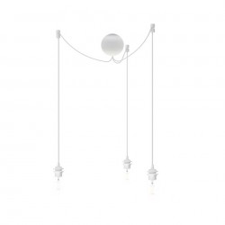 Ροζέτα Σιλικόνης Λευκή Στρογγυλή Cannonball Για 3 Κρεμαστά Φωτιστικά - Cluster 3 by UMAGE