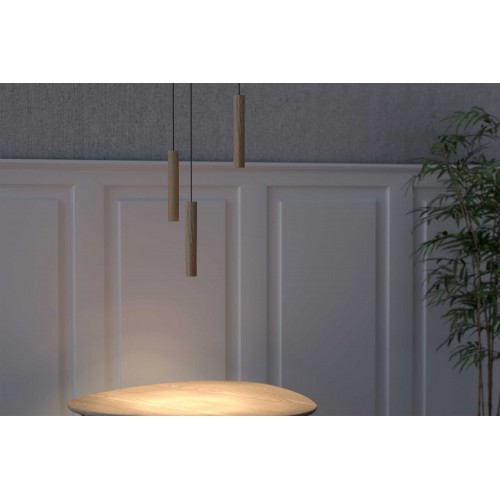 LED Κρεμαστό Φωτιστικό Από Ξύλο Δρυς Σκούρο - Dark OAK 2W Chimes by UMAGE