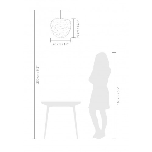 Φωτιστικό Πούπουλο Eos Evia Medium Φ40 Λευκό by UMAGE