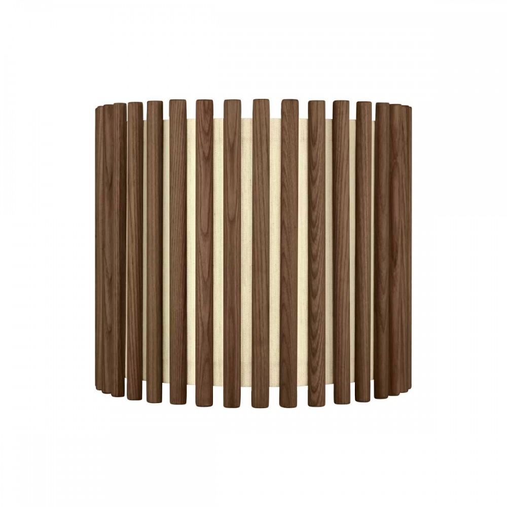 Καπέλο Φωτιστικών Από Ξύλο Και Ύφασμα Στρογγυλό - DARK OAK Medium - Komorebi by UMAGE