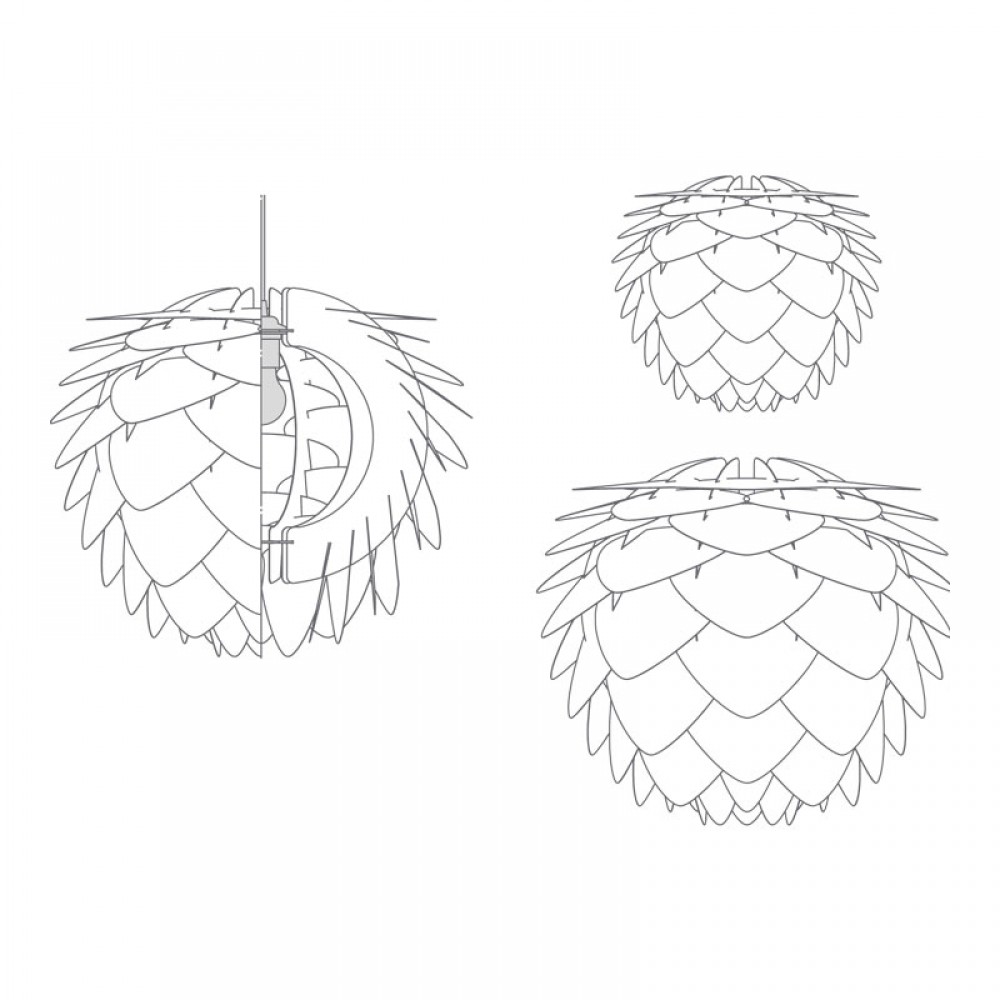 Κουκουνάρα Silvia Medium Black Φ50 by UMAGE