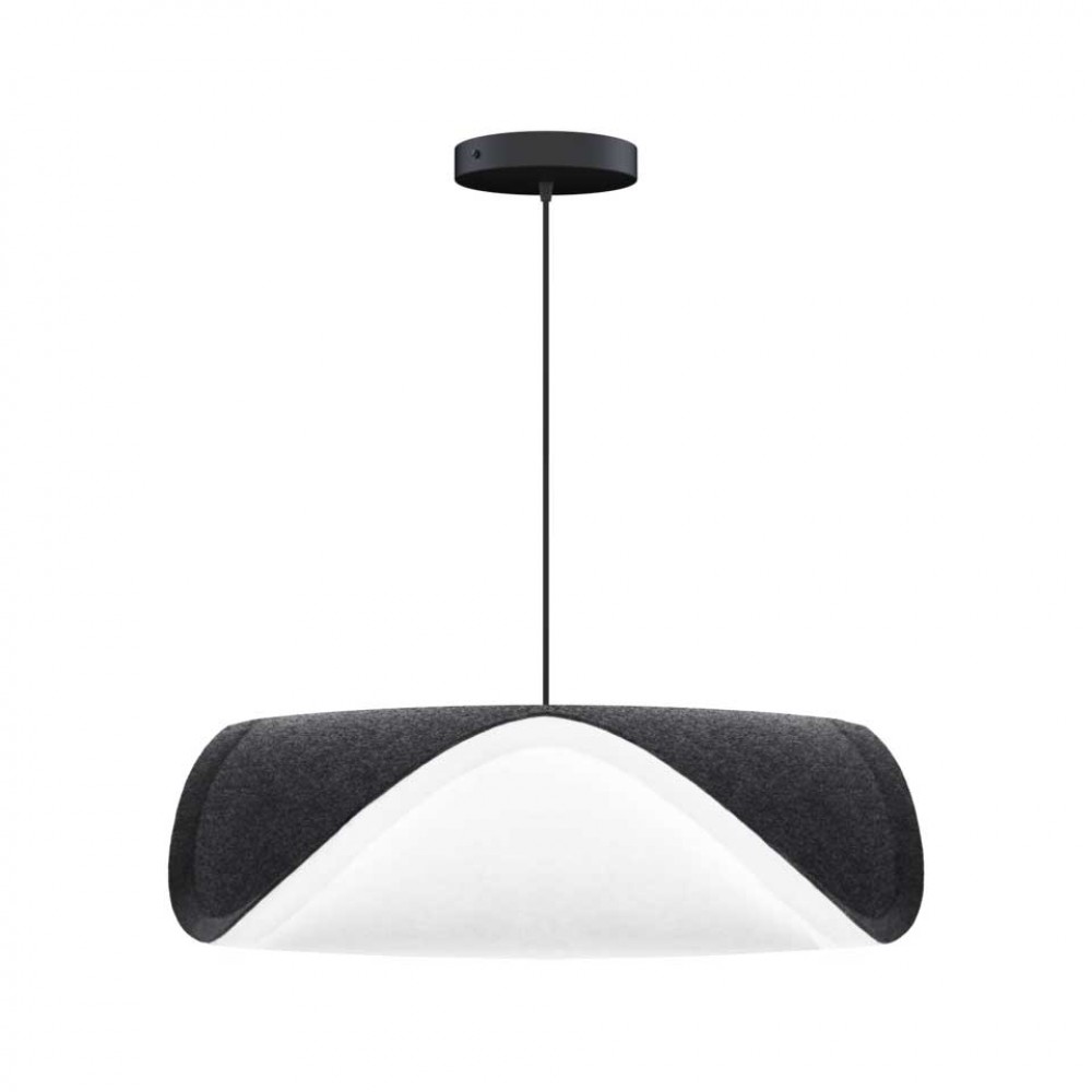 Κάλυμμα Φωτιστικού Από Ύφασμα Λευκό-Γκρι Sine by UMAGE