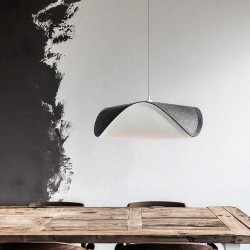 Κάλυμμα Φωτιστικού Από Ύφασμα Λευκό-Γκρι Sine by UMAGE