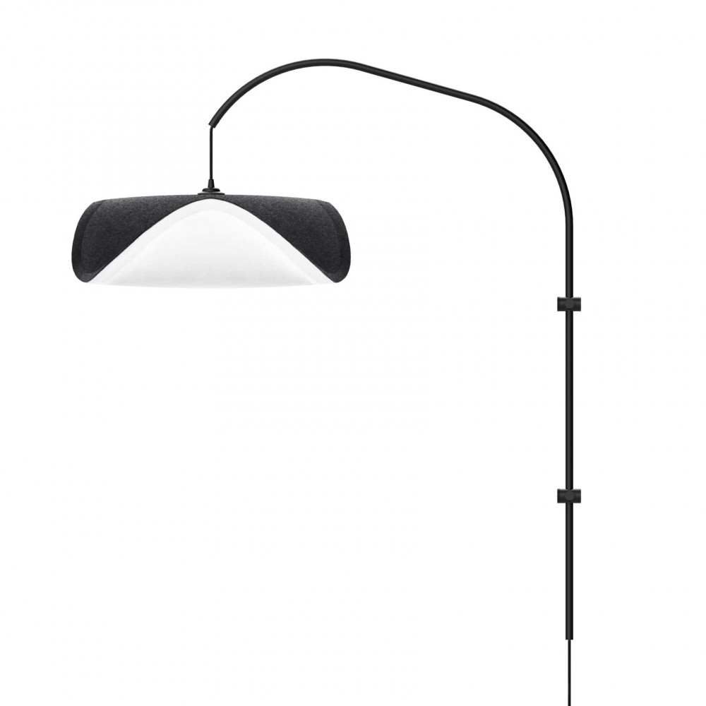 Κάλυμμα Φωτιστικού Από Ύφασμα Λευκό-Γκρι Sine by UMAGE