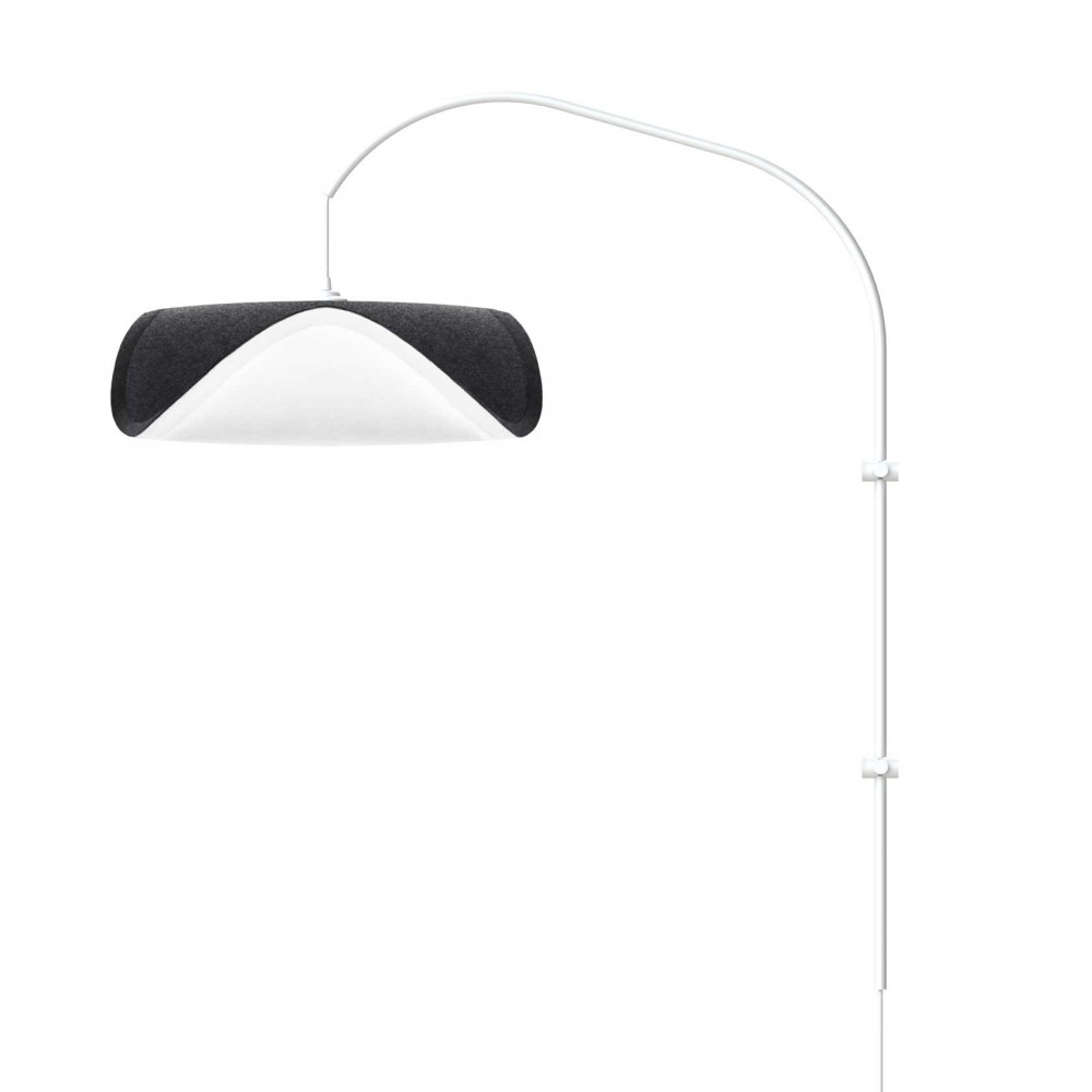 Κάλυμμα Φωτιστικού Από Ύφασμα Λευκό-Γκρι Sine by UMAGE