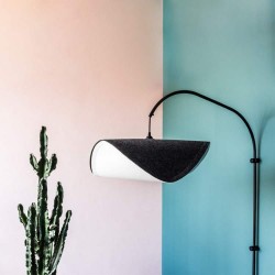 Μονή Βάση Τοίχου Willow Μαύρη H121cm by UMAGE