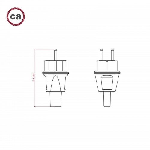 Φις Σούκο Μαύρο για Γιρλάντα Creative Cables Italy