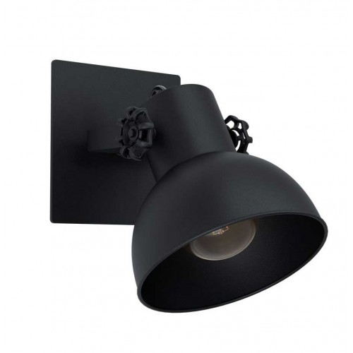 Φωτιστικό Σποτ Vintage Industrial Μαύρο Ματ 1x40W E27 BARNSTAPLE 1 - Eglo