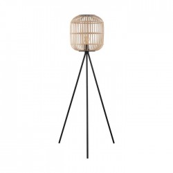 Vintage Φωτιστικό Δαπέδου Από Ξύλο Φυσικό 1xE27 28W BORDESLEY - Eglo