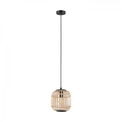 Vintage Κρεμαστό Φωτιστικό Μονόφωτο Από Ξύλο Φυσικό Φ21 1xE27 28W BORDESLEY - Eglo