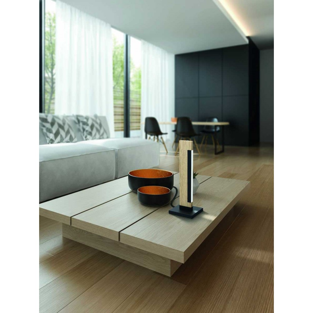 LED Επιτραπέζιο Φωτιστικό Σε Μαύρο Και Δρύινα Χρώματα 6,5W - CAMACHO Eglo