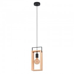 Vintage Κρεμαστό Φωτιστικό Από Μέταλλο Και Ξύλο Μονόφωτο 1x60W E27 FAMBOROUGH - Eglo