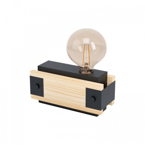 Vintage Επιτραπέζιο Φωτιστικό Από Μέταλλο Και Ξύλο 1x16W E27 LAYHAM - Eglo