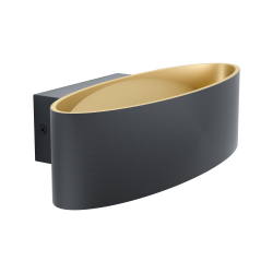 LED Απλίκα Μεταλλική Σε Μαύρο Χρώμα 10W 1100lm MACCACARI Eglo