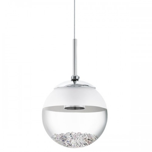 LED Κρεμαστό Φωτιστικό Τρίφωτο Γυάλινο Με Κρύσταλλα Ø40cm 3x 5W 3x 480lm MONTEFIO 1 Eglo