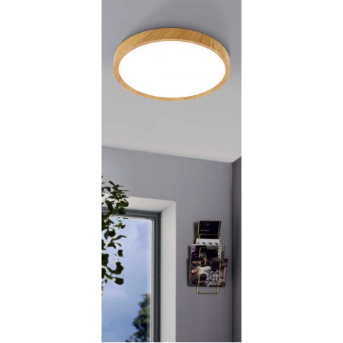 LED Πλαφονιέρα Με Οπτική Ξύλου Ø44cm 33.5W MUSURITA Eglo