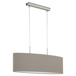 Κρεμαστό Φωτιστικό Με Ύφασμα Σε Διάφορα Χρώματα 75cm 2x 60W Ε27 PASTERI Eglo
