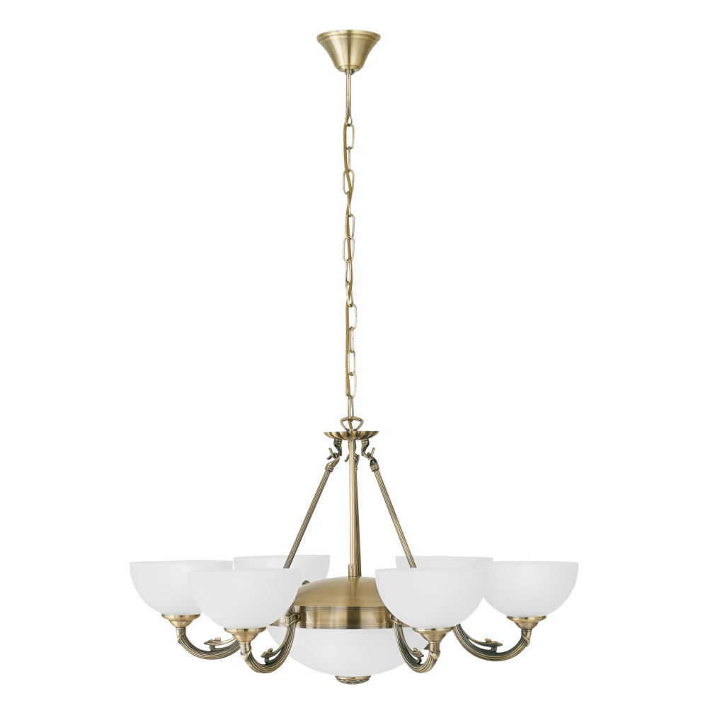 Κλασσικό Κρεμαστό Φωτιστικό Πολύφωτο Ø74cm 6x 40W E14 - 2x 60W E27 SAVOY Eglo