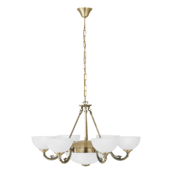 Κλασσικό Κρεμαστό Φωτιστικό Πολύφωτο Ø74cm 6x 40W E14 - 2x 60W E27 SAVOY Eglo