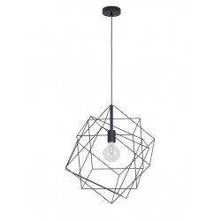 Vintage Κρεμαστό Φωτιστικό Μαύρο Μεταλλικό Μονόφωτο Ø51,5cm 1x60W E27 STRAITON - Eglo