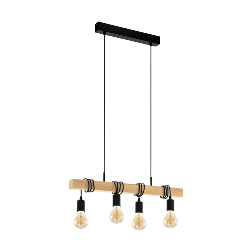 Κρεμαστό Τετράφωτο Φωτιστικό Eglo Townshend Industrial 32916