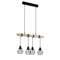 Vintage INDUSTRIAL Κρεμαστό Φωτιστικό Τετράφωτο 4x60W E27 TOWNSHEND 5 - Eglo