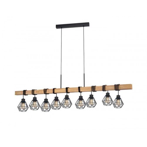 Vintage INDUSTRIAL Κρεμαστό Φωτιστικό Πολύφωτο 9x60W E27 TOWNSHEND 5 - Eglo