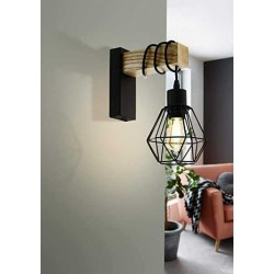 Vintage INDUSTRIAL Φωτιστικό Τοίχου 1x60W E27 TOWNSHEND 5 - Eglo