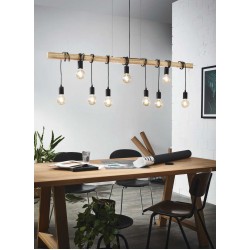 Κρεμαστό Industrial Φωτιστικό Εννιάφωτο 9x 60W E27 TOWNSHEND Eglo 