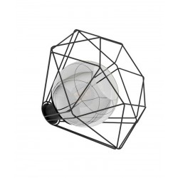 Vintage Επιτραπέζιο Φωτιστικό Μαύρο Μεταλλικό Με Γυαλί 1x40W E27 VERNHAM - Eglo