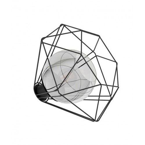 Vintage Επιτραπέζιο Φωτιστικό Μαύρο Μεταλλικό Με Γυαλί 1x40W E27 VERNHAM - Eglo