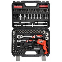 Επαγγελματική Κασετίνα Σετ Εργαλείων Με Κατσαβίδι Μπαταρίας 3.6V 100τμχ 1/4” & 1/2” YT-12685 - Yato Tools