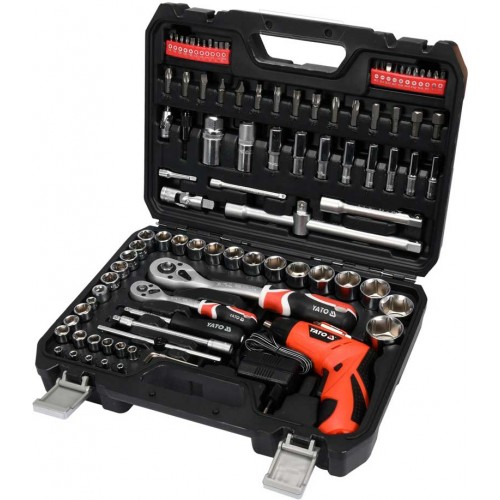 Επαγγελματική Κασετίνα Σετ Εργαλείων Με Κατσαβίδι Μπαταρίας 3.6V 100τμχ 1/4” & 1/2” YT-12685 - Yato Tools