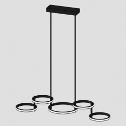 ΦΩΤΙΣΤΙΚΟ ΚΡΕΜΑΣΤΟ 5ΦΩΤΟ LED 48W 930X280X290 ΜΑΥΡΟ - EUROLAMP