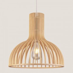 ΦΩΤΙΣΤΙΚΟ ΚΡΕΜΑΣΤΟ ΜΟΝΟΦΩΤΟ Ε27 Φ350X345 ΞΥΛΙΝΟ - EUROLAMP