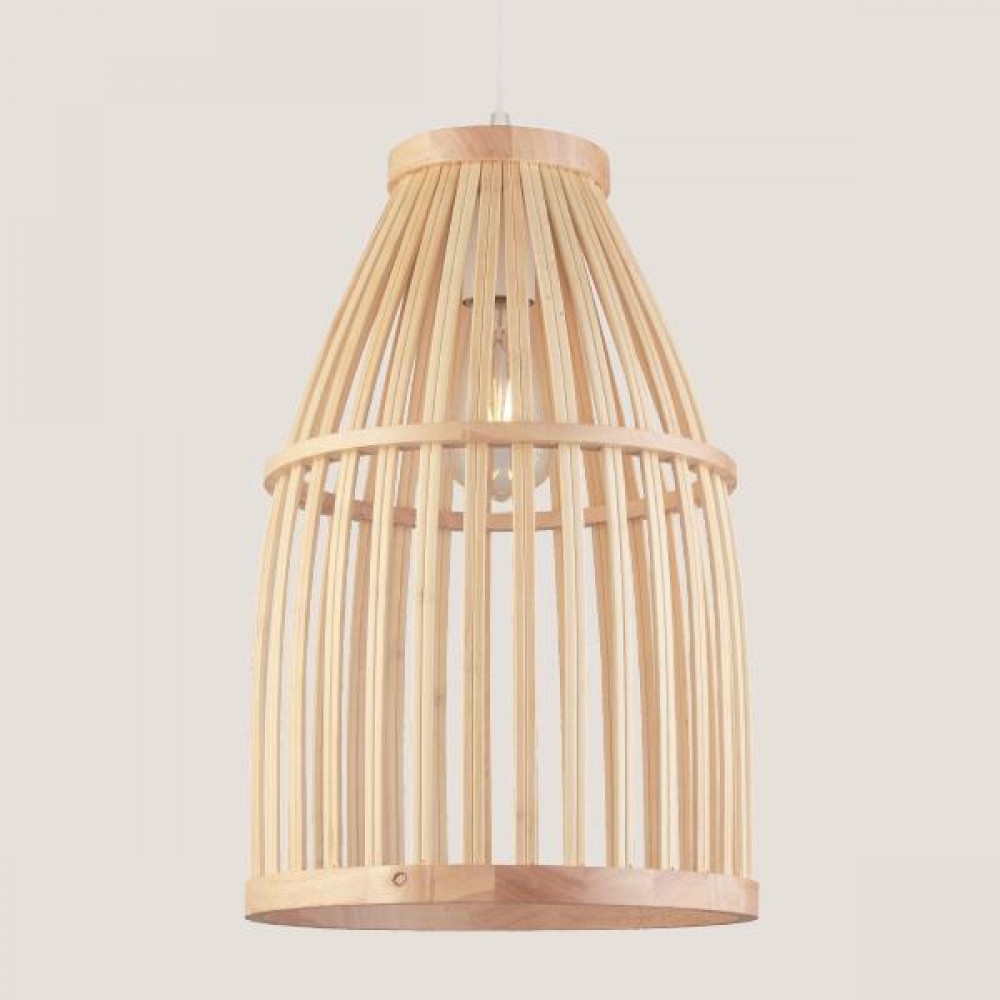 ΦΩΤΙΣΤΙΚΟ ΚΡΕΜΑΣΤΟ ΜΟΝΟΦΩΤΟ Ε27 Φ290X445 ΞΥΛΙΝΟ - EUROLAMP