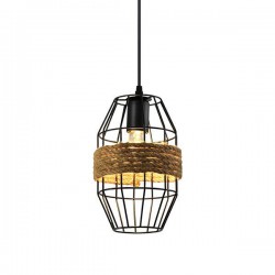 ΦΩΤΙΣΤΙΚΟ ΚΡΕΜΑΣΤΟ ΜΟΝΟΦΩΤΟ Ε27 ΣΧΟΙΝΙ & ΜΕΤΑΛΛΟ - Eurolamp